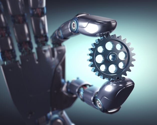 A visual representation of a robotic arm performing a precise task in a manufacturing setting, emphasizing the efficiency and accuracy of automation.