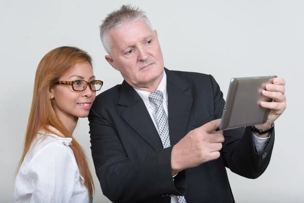 A split image showing, on one side, a traditional financial advisor in a suit, meeting with a client; and on the other side, a clean, modern interface of a robo-advisor platform on a tablet screen. The image emphasizes the contrast between human interaction and automated technology in financial advising.