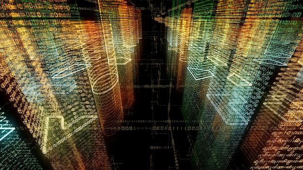 A detailed close-up of a computer screen displaying complex algorithms and lines of code. The screen also shows credit card transaction data and graphs illustrating fraud detection patterns. The image conveys the sophistication and complexity of AI in action.