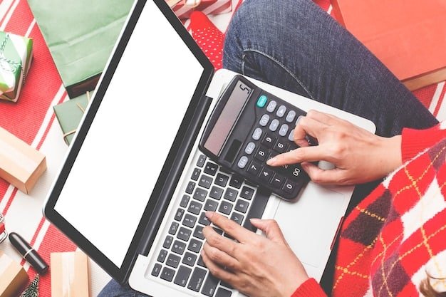 A person using a debt repayment calculator on a laptop, with visual elements emphasizing the snowball and avalanche methods for debt repayment.