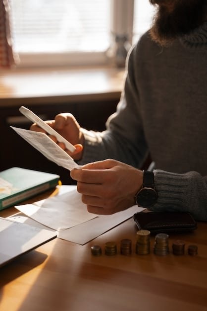 A close-up of a person using a calculator and reviewing financial documents, focusing on mortgage calculations and debt management strategies in a home office setting.