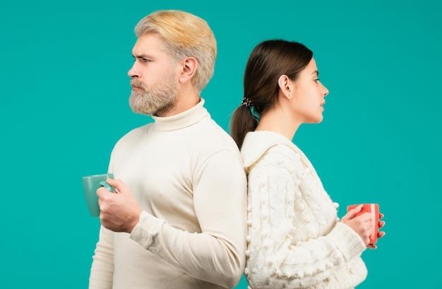 A split image showing a person smiling while shopping on one side and a person looking anxious while checking their credit card statement on the other side.